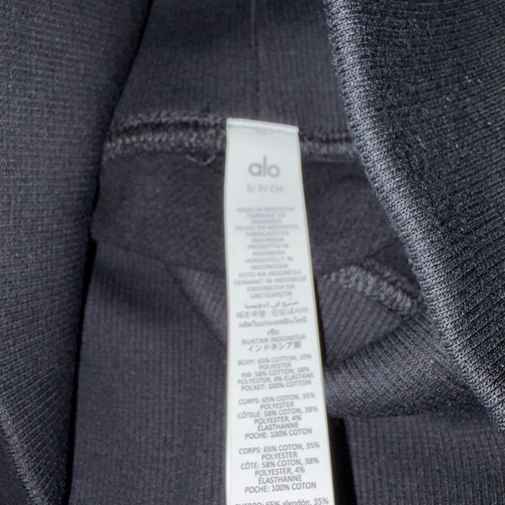 ALO Yoga Hazy Mock Neck Pullover Black Women’s Small NWT NEW $138 - Picture 10 of 10